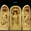 Boxwood Beautiful Hand-Carved Wooden Statue of the Thousand-Armed Guanyin Bodhisattva