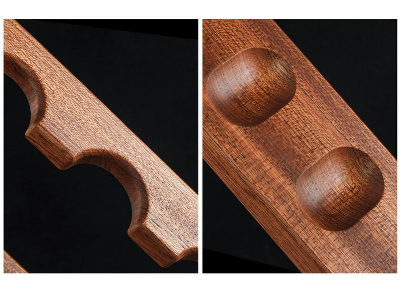 Sapele Solid Wood 8-Position Pipe Display Stand