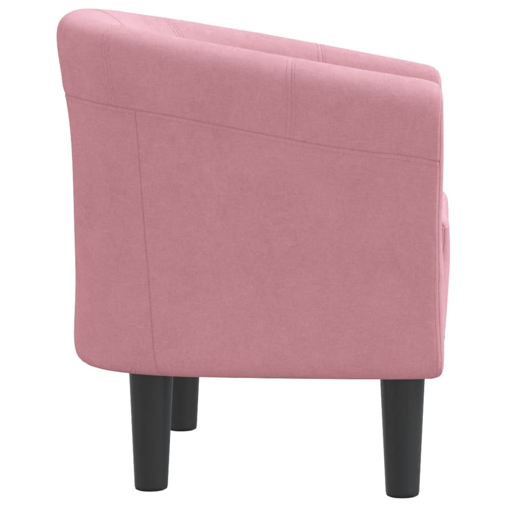 Vidaxl Club Armchair, Pink, Upholstered In Velvet