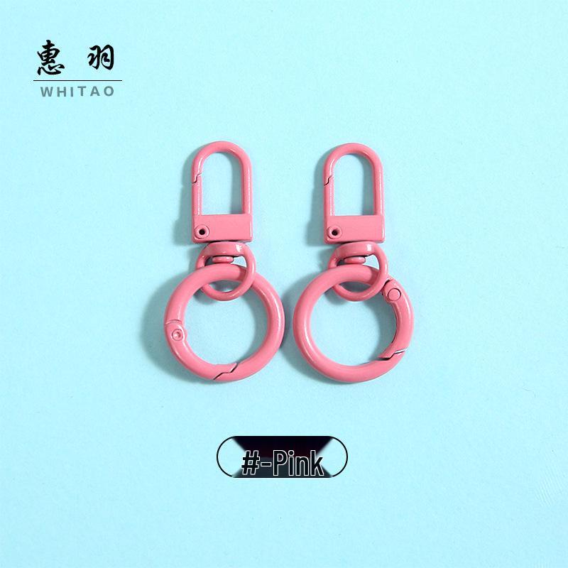 Colorful Alloy Strap & Spring Ring Keychain Buckle - Toy, Dog Hook, Handbag Accessory