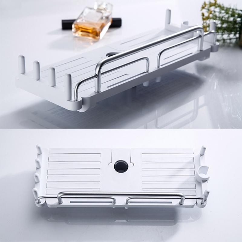 2Set Bathroom Shelf Organizers Shampoo Holder Storage Rack No Punching Shower Shelf Replacement Shower Hanger Organizers