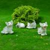 Mini Resin Cat Figurines Cute Realistic Cat Statue Miniature Animal Figures