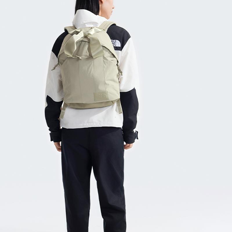 The North Face 20L Unifarbener Mode-Rucksack mit Reißverschluss Damenrucksack Lehmgrau NF0A81DT-1I4