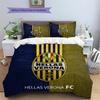 Hellas Verona FC  Pattern Bedding Quilt Set  Home Decoration  Gift (1 * Duvet Cover + 2 * Pillowcase  Without Core)