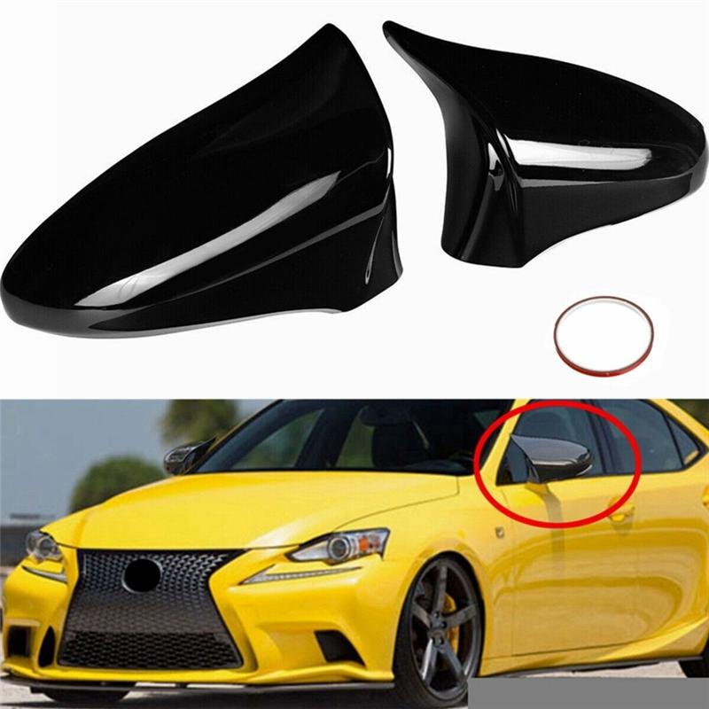 M63K-Car Side Rearview Wing Mirror Cover For Lexus IS200 IS250 IS300 IS350 2014- Rear View Mirror Cover Cap