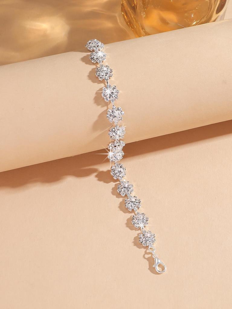 Elegant Rhinestone Zirconia Necklace & Jewelry Set for Bridal & Evening Wear