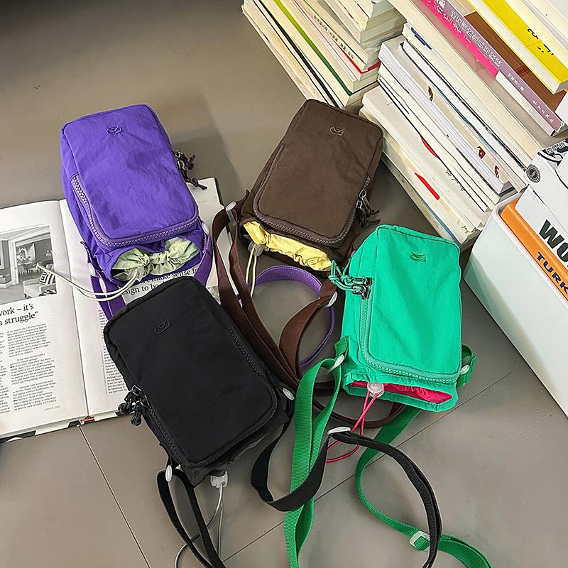 Women's Contrast Color Crossbody Bag Men's Outdoor Sports Mobile Phone Bag Lightweight Travel Shoulder Bag