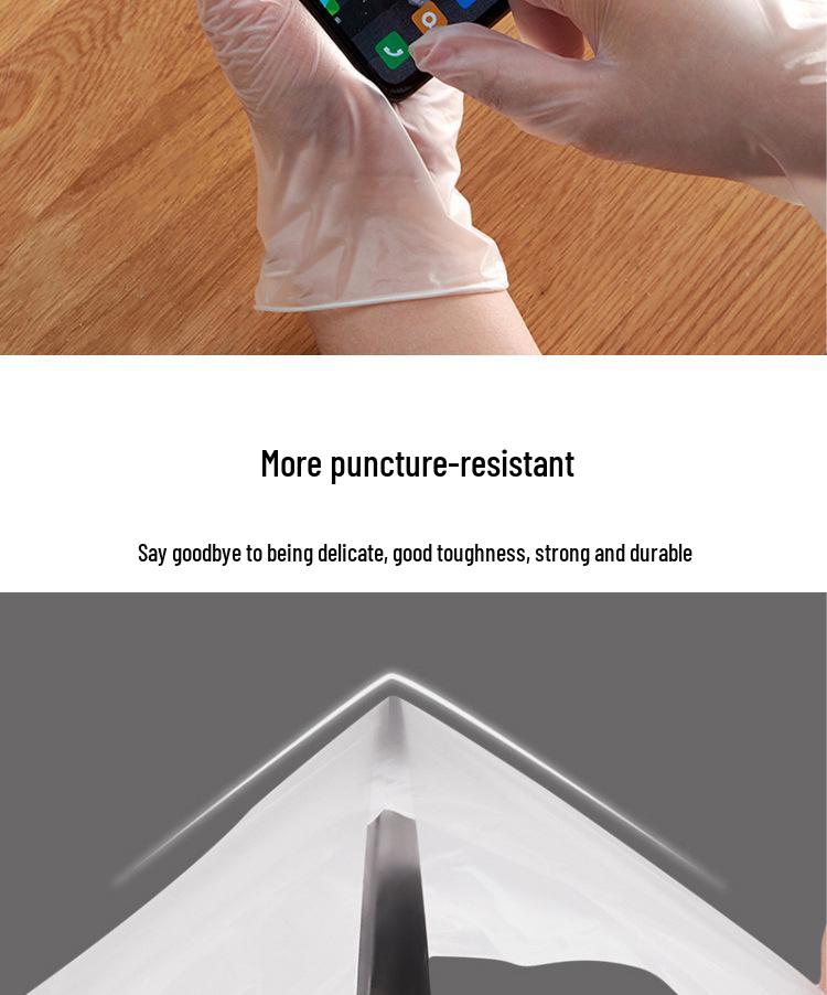 Vise Disposable PVC Gloves for Food Processing and Baking - Thickened, Food-Grade Protection