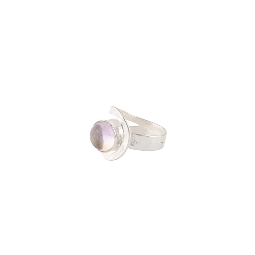 Natural Ametrine Gemstone 925 Sterling Silver Jewelry Handmade Round Stone Ring RR-68-28