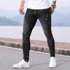 Washed Jeans Men'S Tight Elastic Pants Zhongshan Dayong Casual Trousers Men
