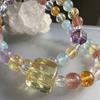 Starlight Melody Natural Rainbow Lemon Yellow Irregular Shape Multi-Crystal Bracelet Fashionable Clear Hand Jewelry