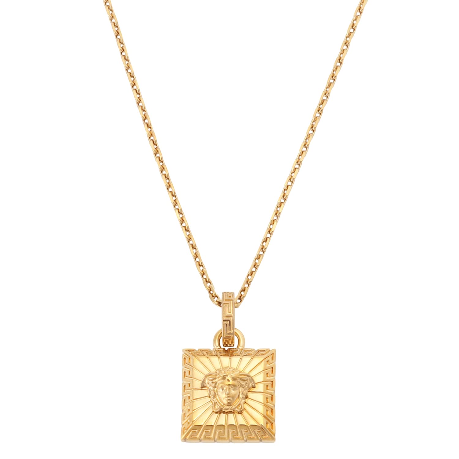

Versace Medusa Square Necklace Pendant Gold 1004341 1A00620 3J000 [Item]