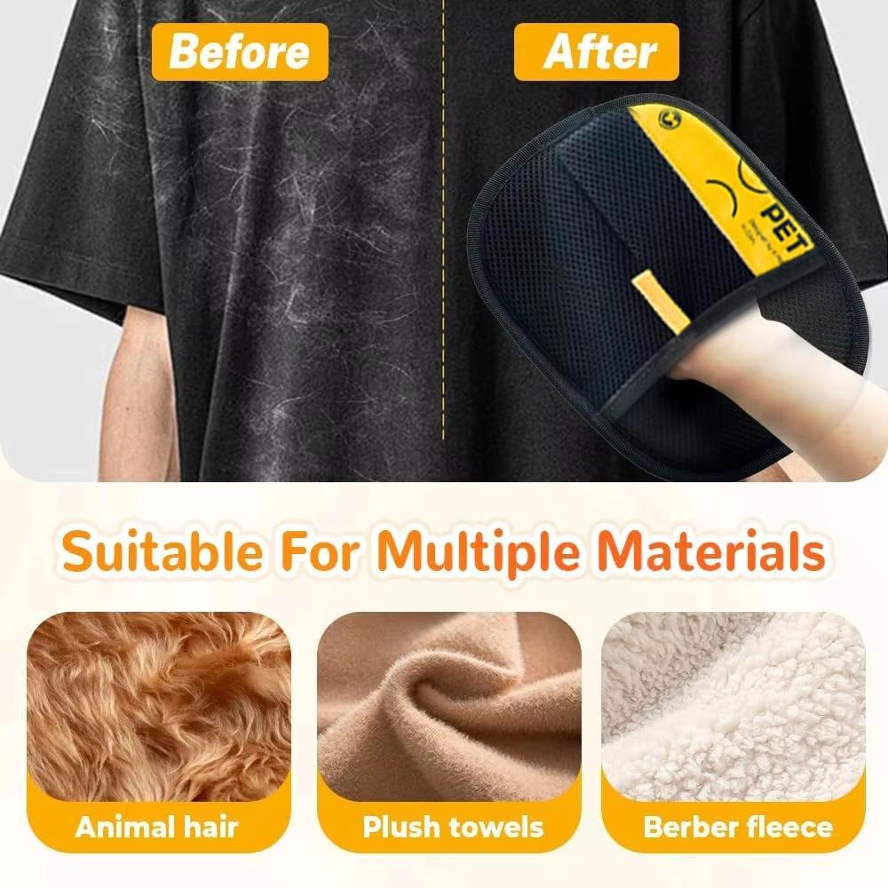 Design Eco Friendly Pet Hair Removal Gloves Double Sided Electrostatic Grooming Brush for Dog Cat Sofa Carpet Fast Cleaning