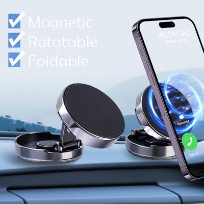 Support de téléphone magnétique pliable pour voiture, fixation sur aérateur, support magnétique pour téléphone portable, support de téléphone portable GPS portable pour iPhone 13 14 Xiaomi