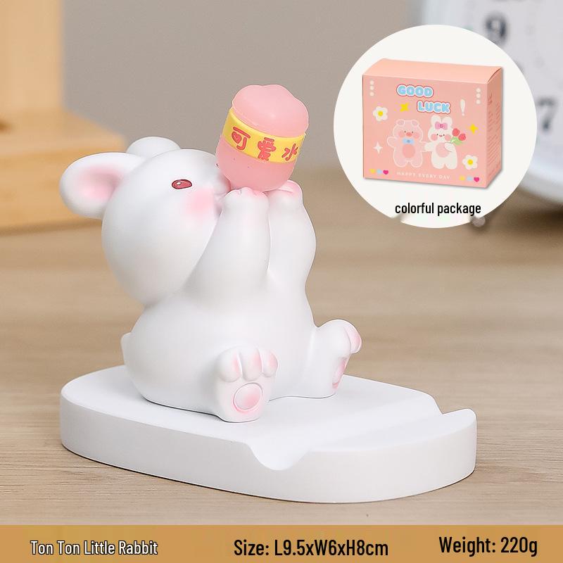 Resin Cartoon Phone Holder - Creative Small Ornament Figure