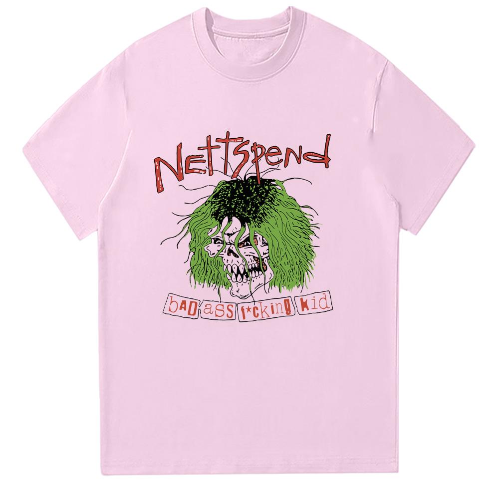 Nettspend BAFK Trička Letní Bavlna Kulatý Výstřih Krátký Rukáv Unisex Móda Nová Estetická Trička Hip Hop Y2K Volný Streetwear