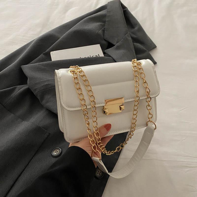 Fashionable Pu Leather Chain Crossbody Bag For Women Stylish Versatile Small Handbag