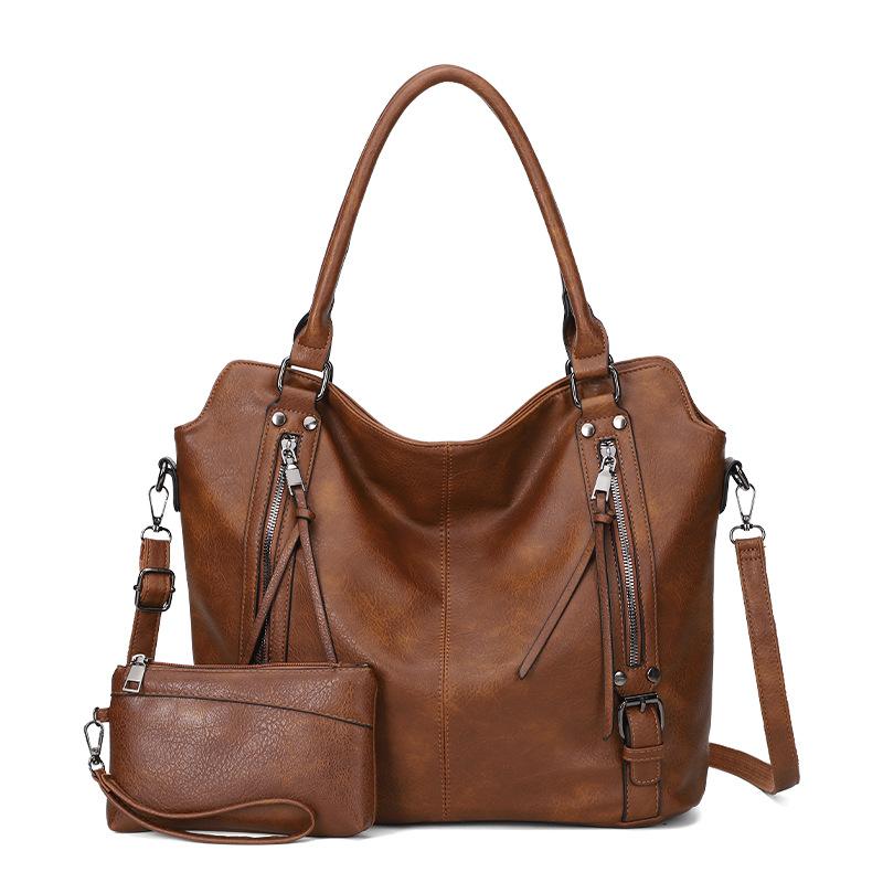 New Women's Bag PU Handbag, High-quality Single Shoulder Baozi Mother Bag, Trendy Tote Bag, Fashionable Crossbody Bag