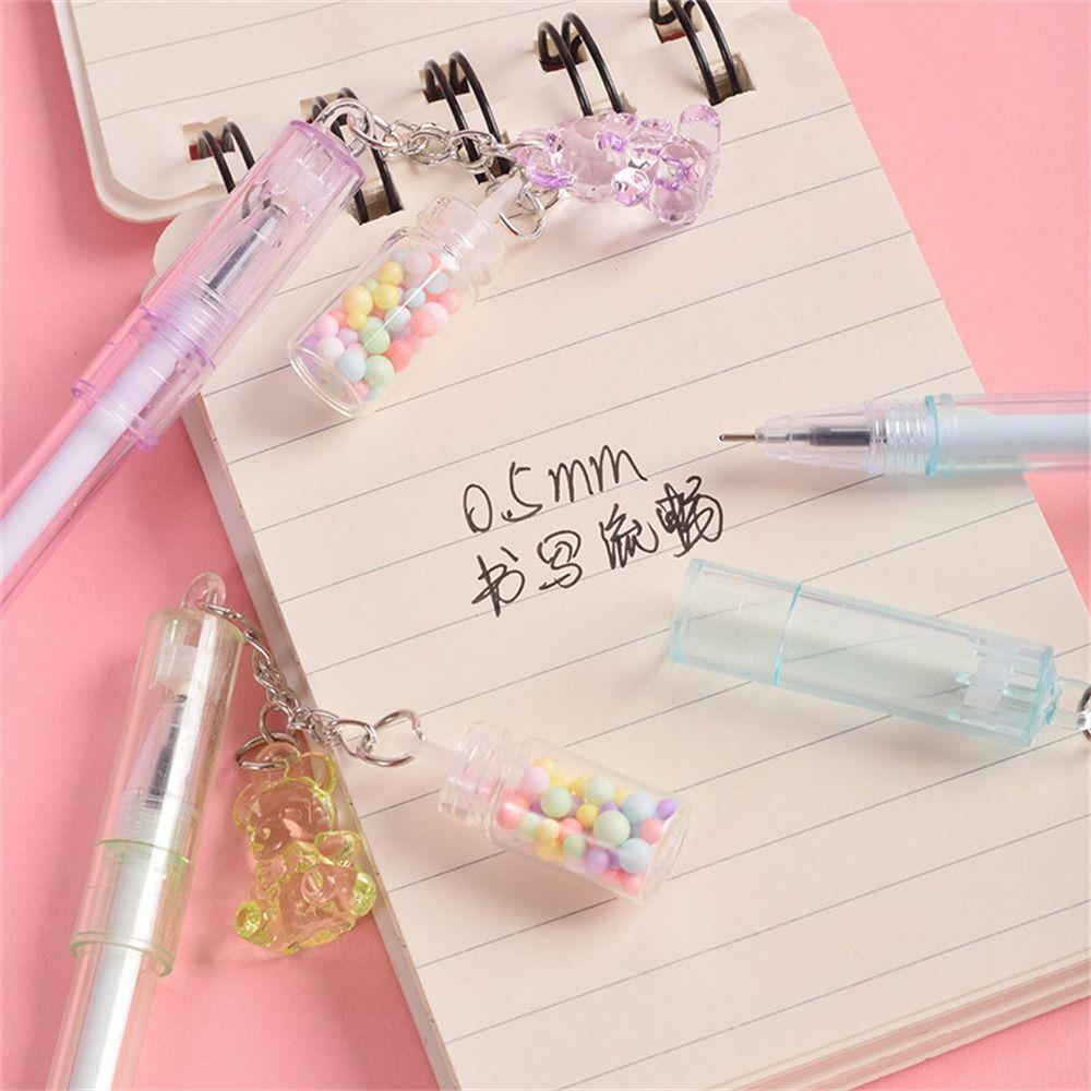 Lovely Sweet for Girl Student Bear Stationery Signature Pen Pendant Pen Gel Pen Erasable Pen