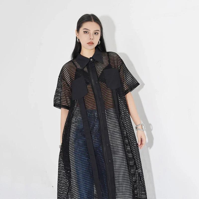 XITAO Perspective Mesh Dress LYD1765