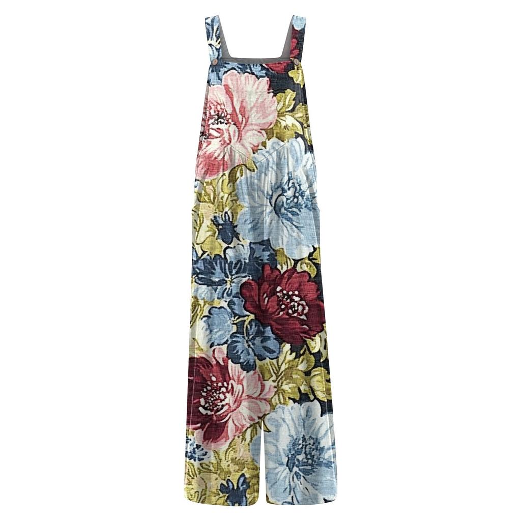 Womens Casual Overalls Jumpsuits Adjustable Straps Sleeveless Summer Cute Comfy Rompers With Pocket
