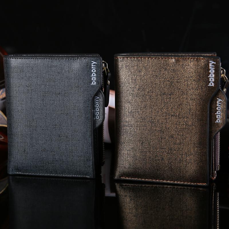 Portofel pentru bărbați pentru bancnote de dolari Portofel din PU cu geantă pentru monede cu fermoar