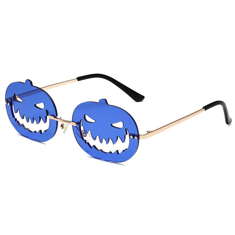 Halloween metal hollowed-out glasses personalized pumpkin party decoration props for festival shooting event