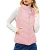 Womens Padded Vest Jacket Stand Collar Warm Cotton Sleeveless Coat Casual Winter Outerwear