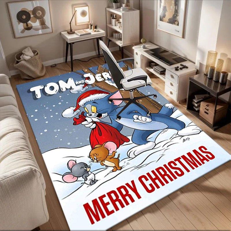 

Tom & Jerry Christmas Greeting CardOffice Mat Home Decor Gift For Halloween & Christmas LD100 60cm by 90cm