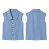 Women Elegant Commuter Sleeveless Button Cardigan Top, Fashion Blouse for Summer