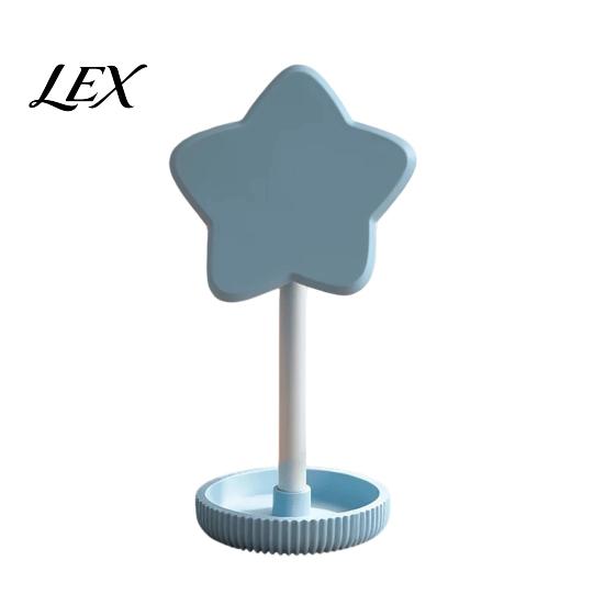 Anti-tangle Headphone Holder Cute Star Stand with Storage Tray, 3D Printed PLA Headset Hanger & Desk Organizer for Small Items Organizer, Macaron