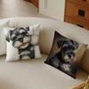Miniature Schnauzer Pillow Cute Bearded Dog Cushion Cushion Cover Pillowcase Anti-Dustmite Living Room Sofa Decor Cushion Room