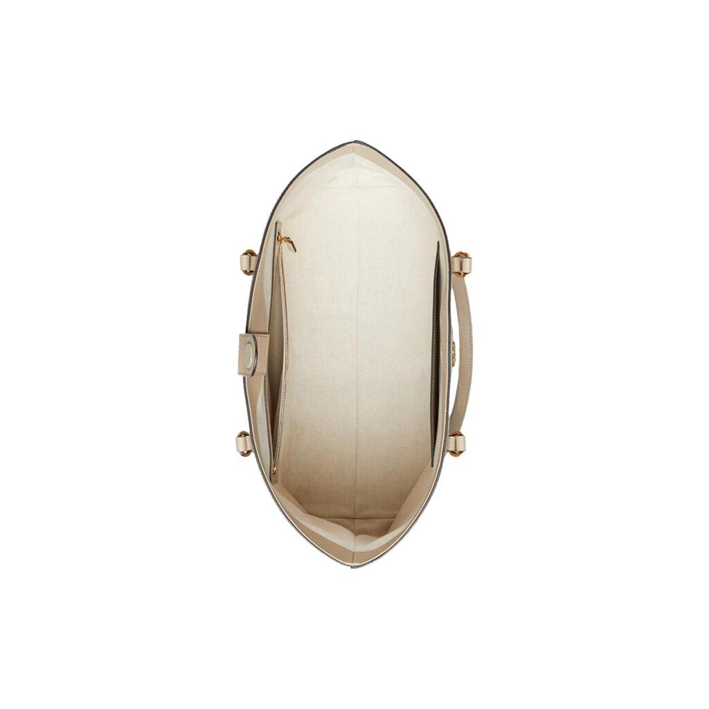 GUCCI Canvas Tote Bag, Shopping Bag, Handbag, Shoulder Bag Medium Unisex Beige White