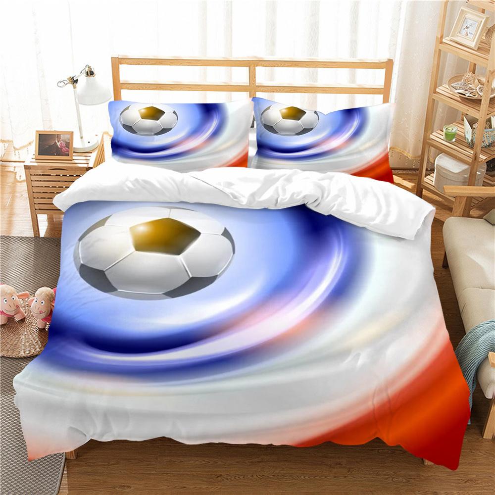 Heißer Verkauf Bettbezug Sets 3D Gedruckt Bett Set Fußball Heimtextilien Highend Polyester Quilt Abdeckung Kinder Einzigen Größe Bettdecke