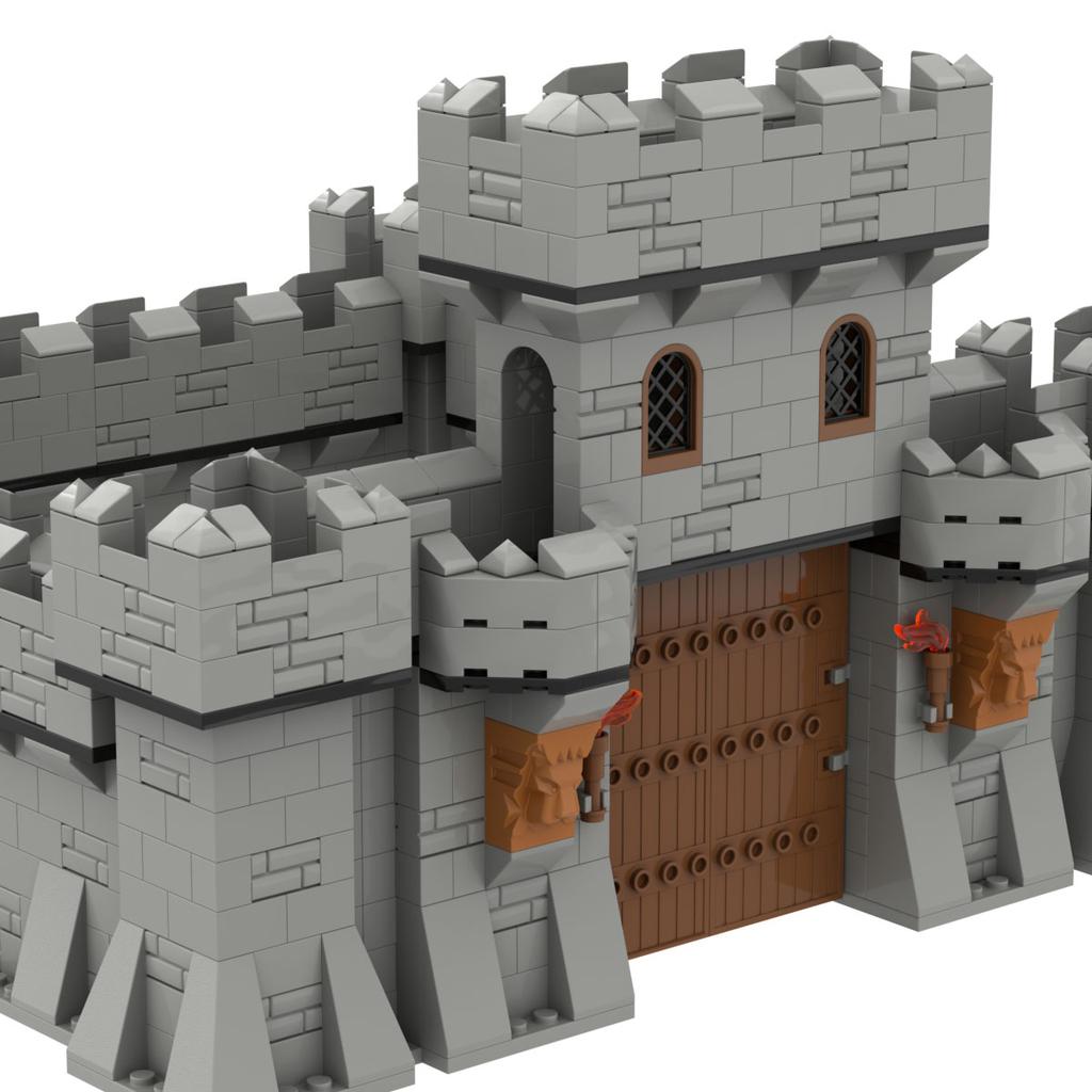 Construction Brick Playthings Boys Architecture Model Scenes City Walls Castles Fortresses Tiny Pieces City Gates Children's Gifts