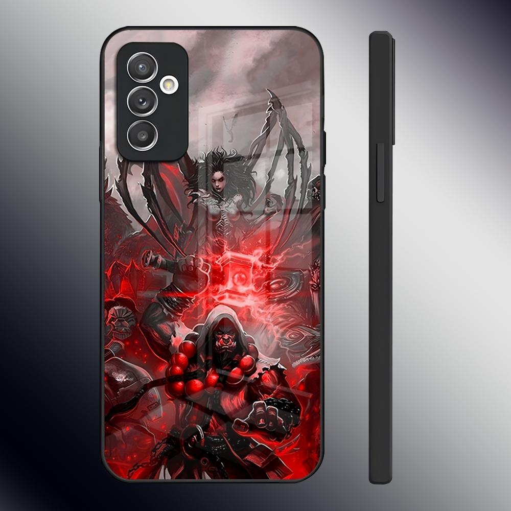 W-World Of W-Warcraft Phone Case For Samsung S24 Ultra S23 S22 S20 Fe S21 Plus A54 A34 A24 A53 A13 A16 Glass Back Cover
