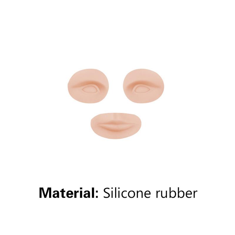 3D Silicone Permanent Makeup Tattoo Training Practice Fake Skin Blank Eye Lips Face For Microblading Tattoo Machine
