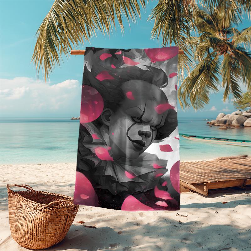 1Pc Clown Room Beach Towel Microfiber Beach Towel Thin Absorbent For Beach Swimming Yoga Bath Sports 0917181