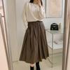 New ArrivalS Open Run Women S Punching Pleated Flare Long Skirt