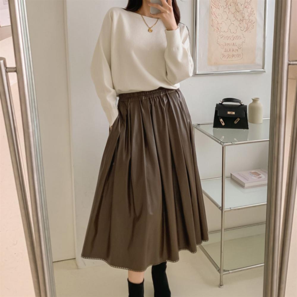 New ArrivalS Open Run Women S Punching Pleated Flare Long Skirt
