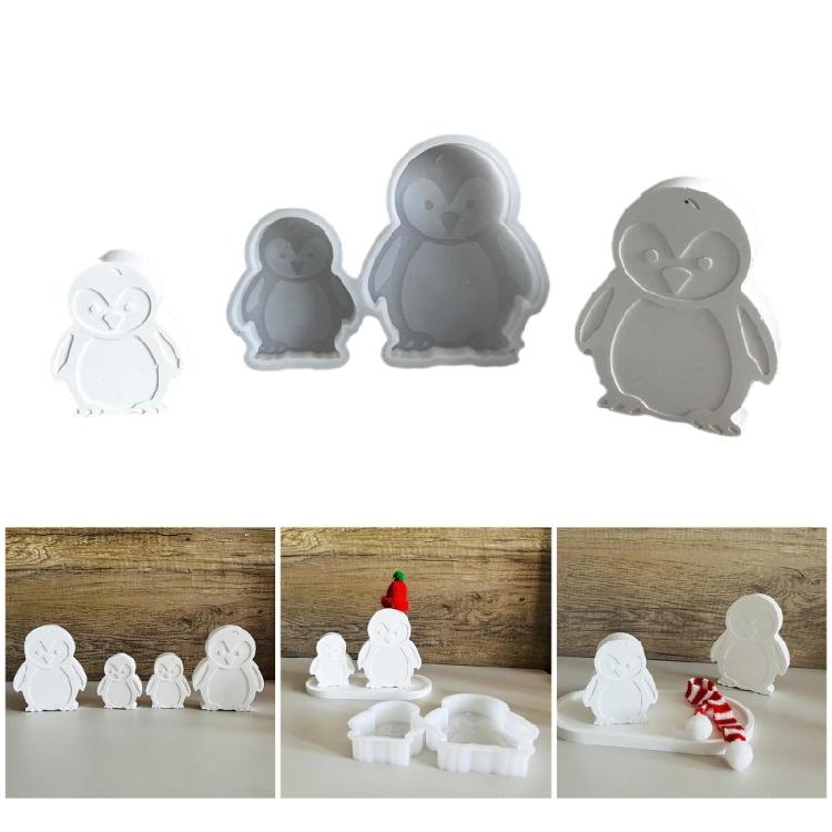 Lovely Designs Sturdy Silicone Mold for Candle and Soap Crafting Portable for Penguins Handmade Gifts and Ornaments