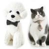 2PCS Adjustable Cat Collar Christmas Party Dogs BowTie Collar Pet Breakaway Necktie Collar Pet Festival Party Supplies