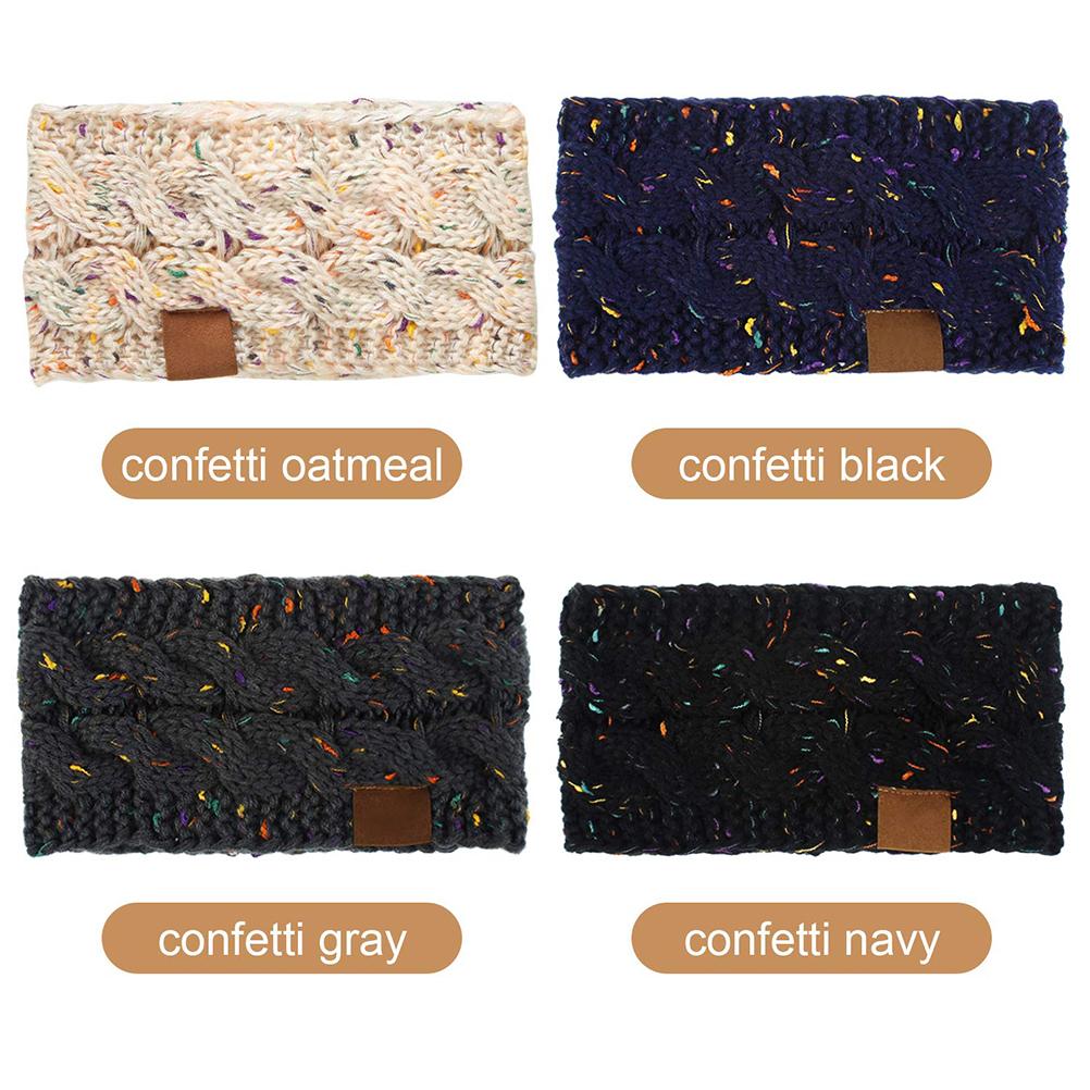 4PCS Women S Knitted Headband Elastic Crochet Headwrap Winter Warm Headband