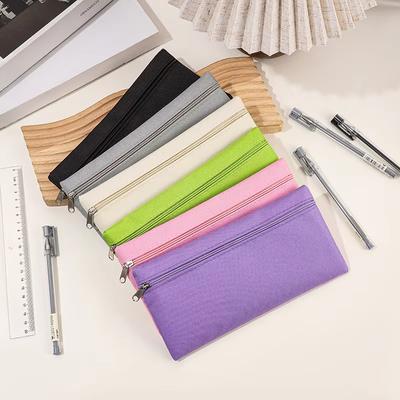 Polyester Pencil Case Zipper Design Pencilcase Large Capacity Storage Stationery Back-to-school Gift Pencil Case