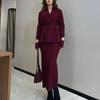 Cross-border Europe, America, Amazon women's clothing 2025 spring new fashion temperament knitted sweater casual suit women