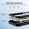 For iPhone 14/13 Case Compatible with MagSafe Lens Frame Kickstand TPU + PC Shockproof Phone Cover