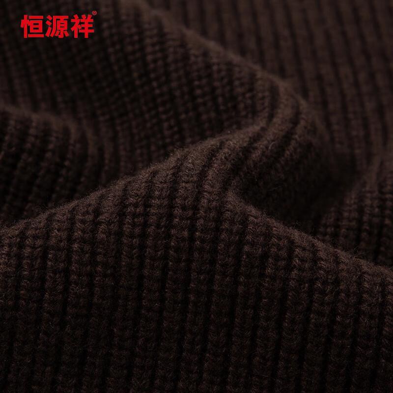Hengyuanxiang Herren 88330 Verdickter 100% Wollstrickpullover