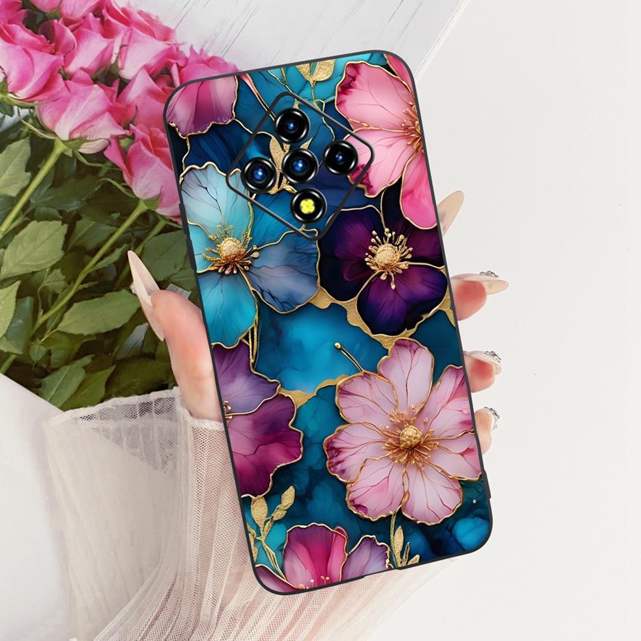 For Infinix Zero 8 Case X687 Stylish Flowers Butterfly Painted Cover Soft Slim Phone Case For Infinix Zero 8i Zero8 i X687B Bags