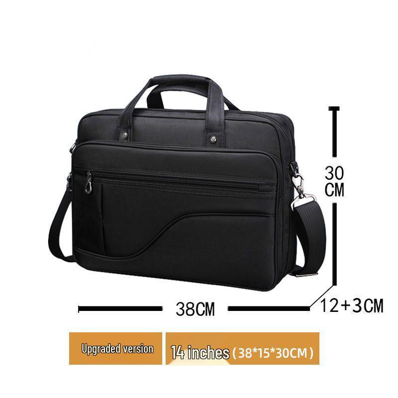 Men's Oxford Cloth Laptop Briefcase: Large Capacity Shoulder & Crossbody Business Bag