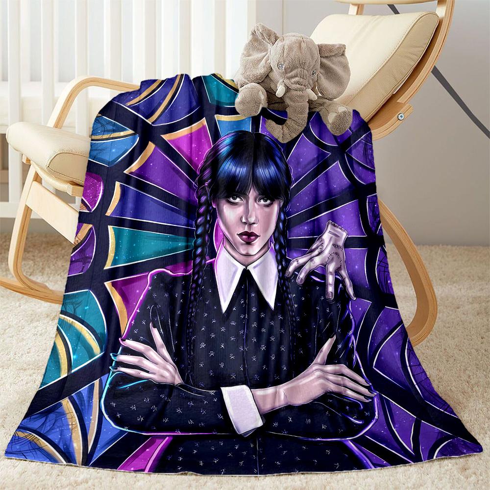 Wednesday Addams Clockwork Blanket Suitable for sofas,travel, living rooms also a good gift for friends and family Suitable for all seasons.